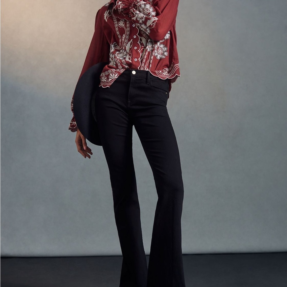 Anthropologie NWT M Embroidered Cowgirl Buttondown